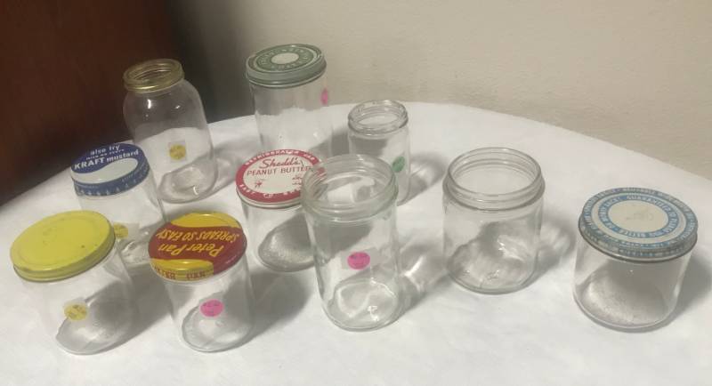 lot 5778 image: Lot f Vintage Jars with Lids - Cool See pics