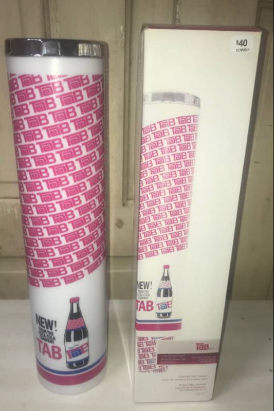 lot 5791 image: RARE Tab Cola Cup Dispenser w original box - Product of Coca-Cola See Lid