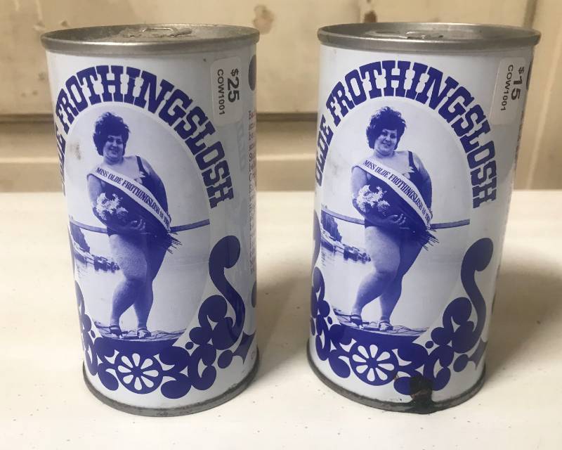 lot 5833 image: Lot of 2 Cans of OLDE FROTHINGSLOSH - Pale Stale Ale - 1969