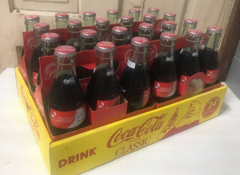 lot 5851 image: Full Case of Christmas SANTA Themed Coke - Coca-Cola