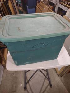 lot 832 image: Sterilite Storage Container with AV Cables
