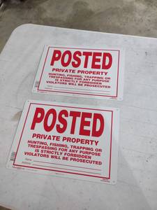 lot 855 image: Posted Private Property No Trespassing Signs - 2 Pack