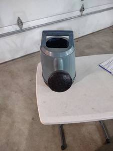 lot 886 image: Gray Plastic Watering Can with Dual Spouts