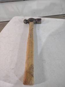 lot 887 image: Craftsman Ball Peen Hammer With Wood Handle