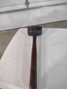 lot 889 image: Wood Handle Rubber Mallet