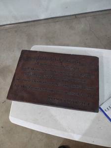 lot 895 image: Concrete Bible Verse Plaque - Revelation 214