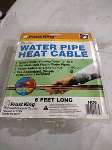 lot 929 image: Frost King 6ft Water Pipe Heat Cable HC6
