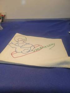 lot 4788 image: Embroidered tea towel