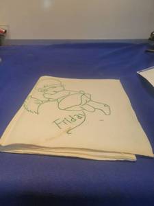 lot 4790 image: Embroidered tea towel