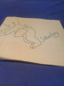 lot 4791 image: Embroidered tea towel