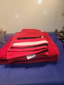 lot 4897 image: St. Nicholas Square Red Striped towels