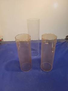 lot 4953 image: Tall Clear Glass candle cover