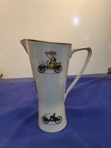 lot 4991 image: Royal Bavaria Classic Car Porcelain Pitcher