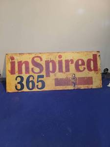 lot 5008 image: Yellow Inspected 365 Metal Sign
