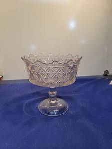 lot 5012 image: Crystal Pedestal Compote Bowl