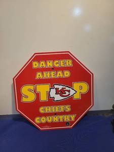 lot 5019 image: Kansas City Chiefs NFL Stop Sign