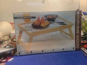 lot 5155 image: Solid Wood Breakfast Bed Tray