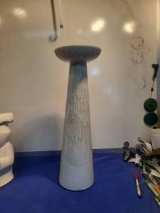 lot 5166 image: tall pillar candle holder