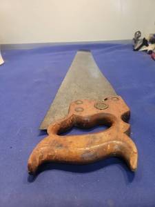 lot 5173 image: Hand-Carved Wooden saw