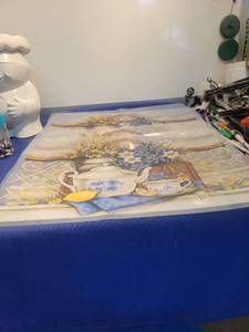 lot 5179 image: Blue Floral Tea Set Placemats Set of 4