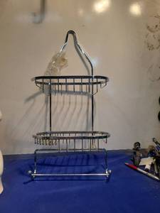 lot 5191 image: Chrome Double-Tier Corner Shower Caddy