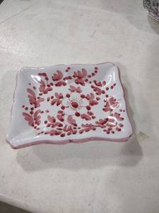 lot 5902 image: Hand Painted Italian Ceramic Tray