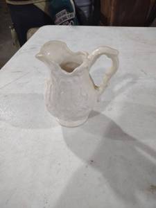 lot 5919 image: White Porcelain Decorative Pitcher
