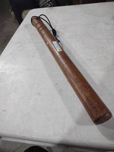 lot 5930 image: Wooden Police Baton with Lanyard