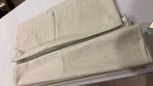 lot 6779 image: 6)Panels light olive green share curtains