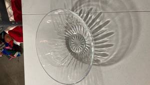 lot 6783 image: Crystal Cut Glass Serving Bowl 10 inch