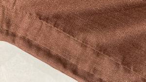 lot 6789 image: D wide 84 long brown curtain panel