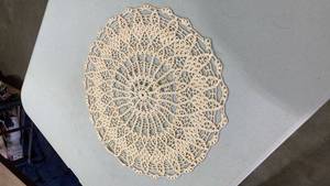 lot 6807 image: Handmade Cotton Lace Doily
