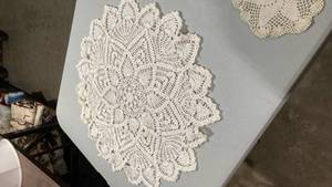 lot 6810 image: White Cotton Lace Doily