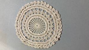 lot 6818 image: Handmade Cotton Lace Doily 10 inch