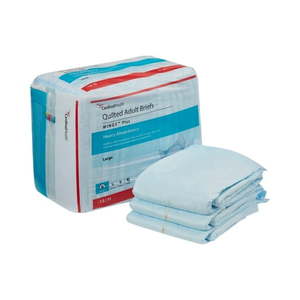 lot 4796 image: 4 Pack-Wings Quilted Adult Briefs  Incontinence  Heavy Absorbency  Blue  Large  18 Count  18 Packs  18 Total - Retail $92