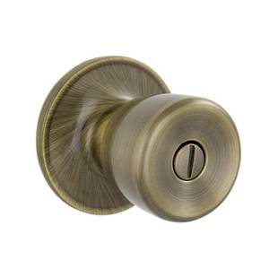 lot 4816 image: Brill Antique Brass BedBath Privacy Door Knob - Retail $14