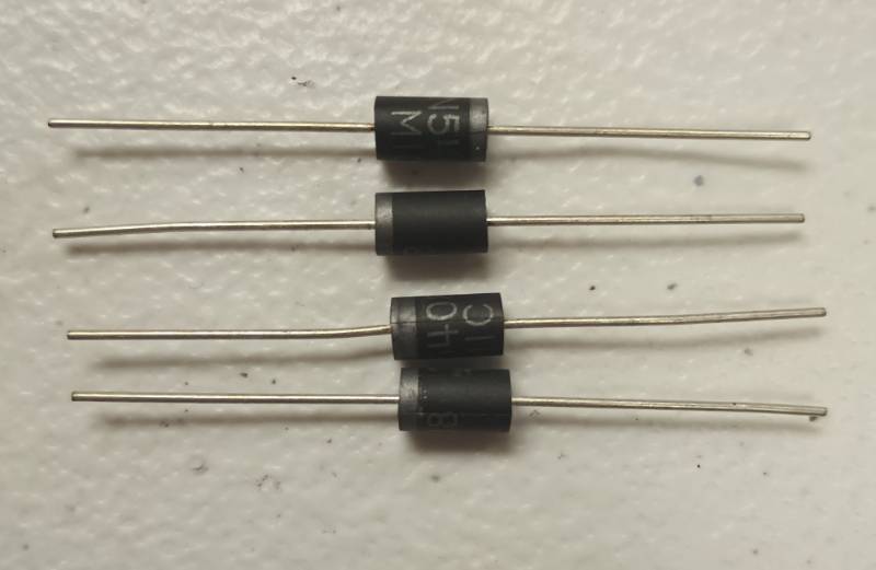 lot 613 image: IN5408 Rectifier Diodes AC to DC MIC Lot of 4