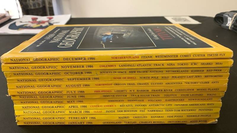 lot 793 image: Complete National Geographic 1986 Collection - 12 Issues GS80