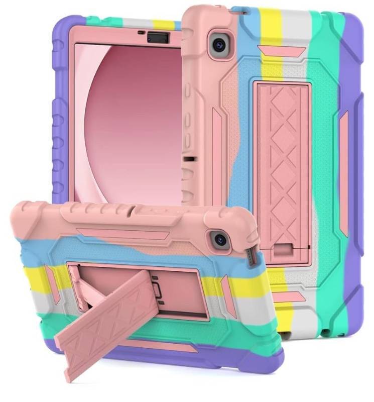 lot 841 image: Grifobes Case for Samsung Galaxy Tab A9 2023(8.7 inch), Heavy Duty Military Grade Shockproof Rugged Protective 8.7 Cover with Built-in Stand for Galaxy Tab A9 SM-X110X115X117 (Colorful)