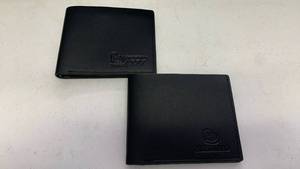 lot 211 image: Black imitation Leather Bifold Wallets with Dutch Windmill Design lot of 2