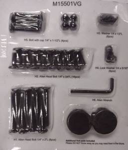 lot 258 image: M15501VG Hardware Kit with Allen Wrench