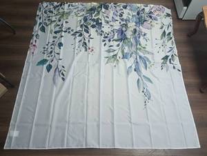 lot 268 image: BTTN Floral Watercolor Shower Curtain with Hooks
