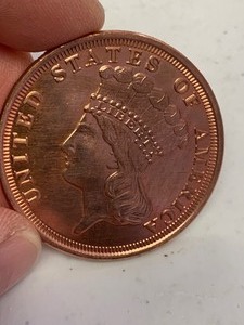 lot 22 image: 1 oz 999 Fine Copper Round Indian Princess design