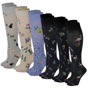 lot 72046 image: Womens Compression Socks Therapeutic Graduated (Pack of 6 Pairs) - Retail $40