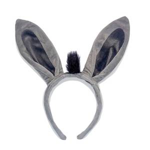 lot 72052 image: Donkey Ears Headband, Donkey Costume Donkey Headband, Plush Animal Ears Hairband for Adult Halloween Costume Accessories Birthday Animal Party Cosplay Dress up - Retail $8