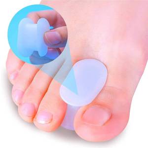 lot 72054 image: 10 Pack Toe Spacers Separators, Bunion Corrector Gel Orthotics (12 Thick) for Bunion, Overlapping Toes - L Size - Retail $10
