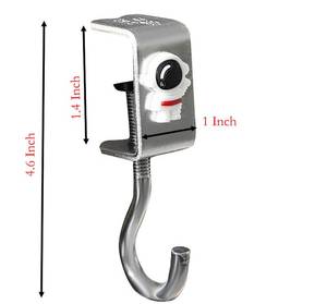 lot 72065 image: Table Mounting Hooks, 4 Pcs Alloy Adjustable Holder for Table Hanging of Schoolbag, Towel, Umbrella and All Can be Hanging on  - Retail $7