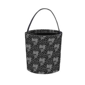 lot 72098 image: Boo Basket, Trick Or Treat Bucket - Collapsible Reusable Skull Ghost Candy Tote Bags for Kid Gifts Storage Halloween Party Favors - Retail $4