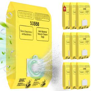 lot 72100 image: 10 Pack Canister Vacuum Cleaner Bags Compatible with Kenmore Canister Type CQ 5055, 50555, 50557, 50558 and Type C-5, C-18, 53292, 200 Series, 400 Series, 600 Series, 700 Series, 800 Series Vacuums - Retail $13