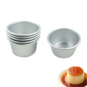 lot 72141 image: 6 Packs Popover Pan Large Individual Muffin Mold, Aluminum Pudding Cup, Chocolate Molten Mold, Raspberry Souffle Baking Maker, Brownie Tumbler -for Pie, Egg Tart, Cake (Size 3.4x 2) - Retail $14